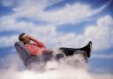 floating on a cloud